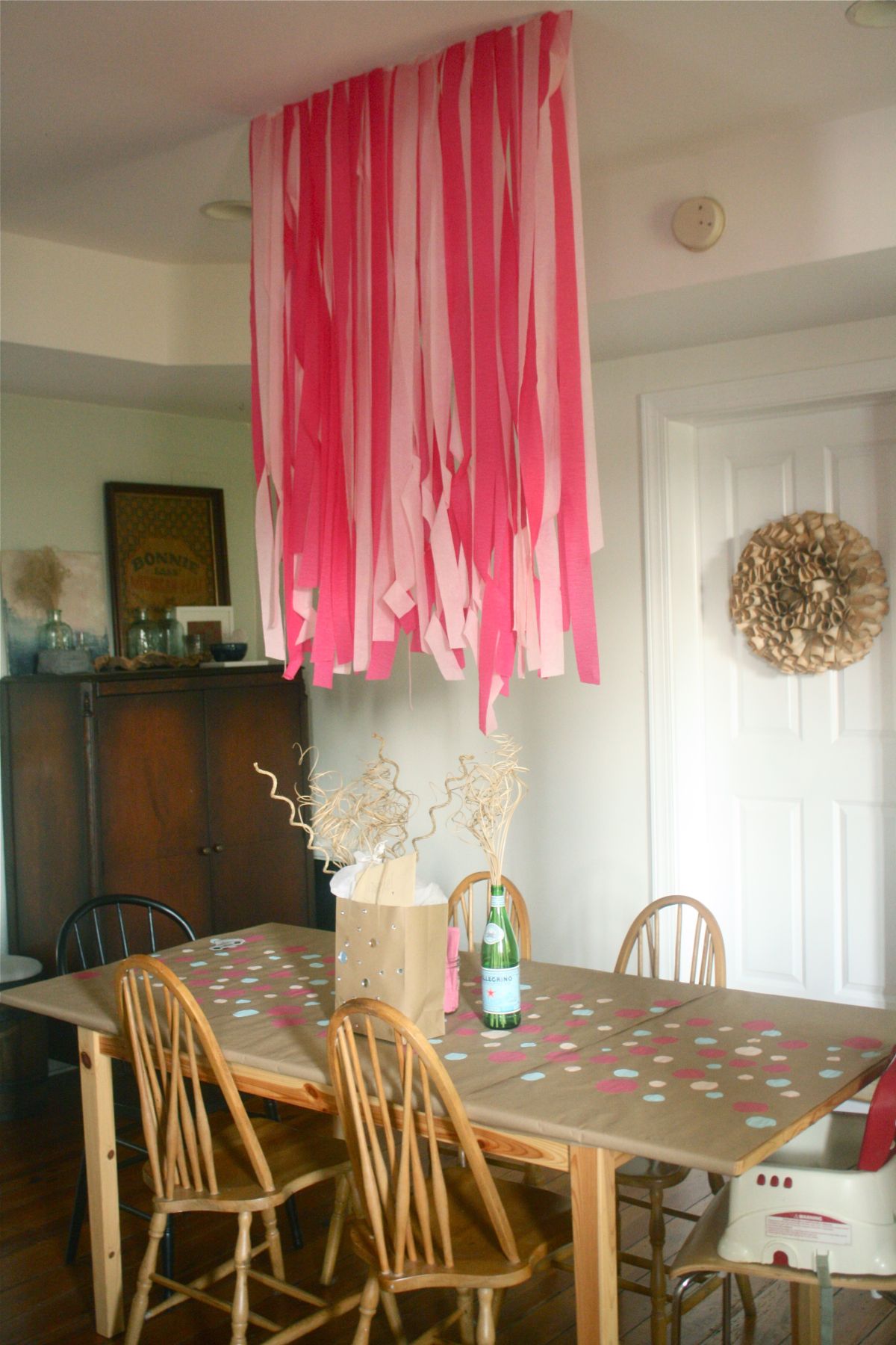 birthday diy decor easy room pink cascading decoration party simple pieces chandelier diys