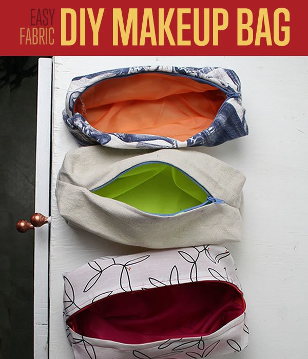 Diy sewing project makeup bag