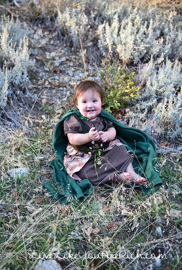 Hobbit baby girl diy costume