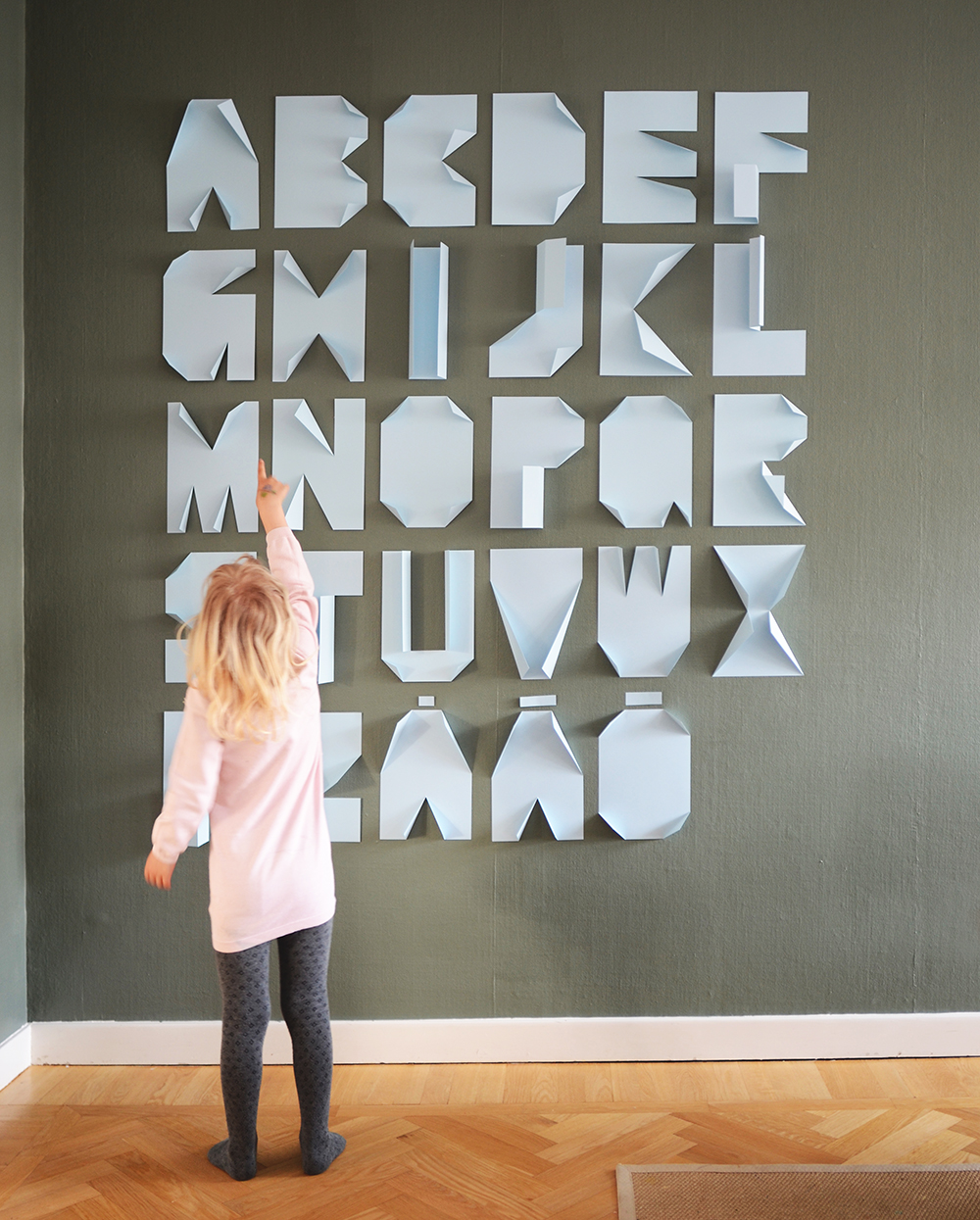 49 paper folded alphabet