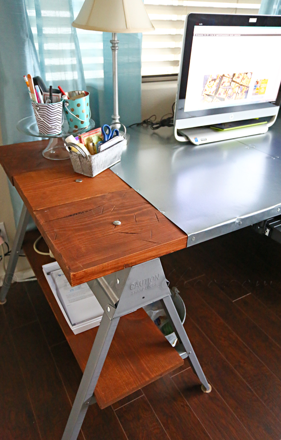 9 industrial sawhorse desk