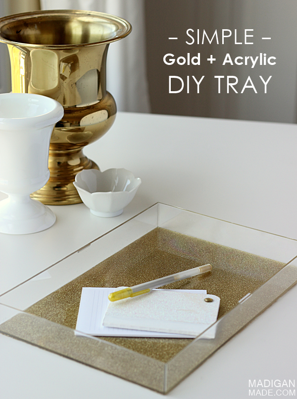 Diy glitter and acrylic tray