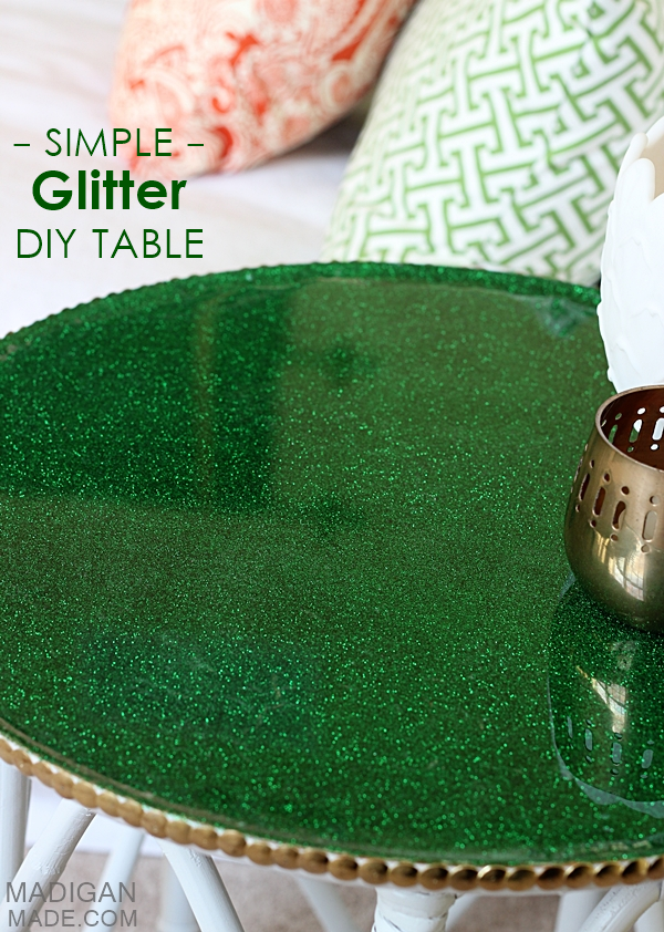 Diy glitter tabletop
