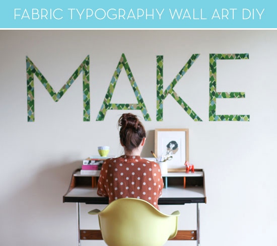 Typography wall decal diy