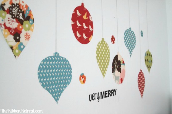 How to make fabric wall decals christmas ornaments 1