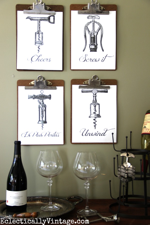 19 wine cheers free printable art