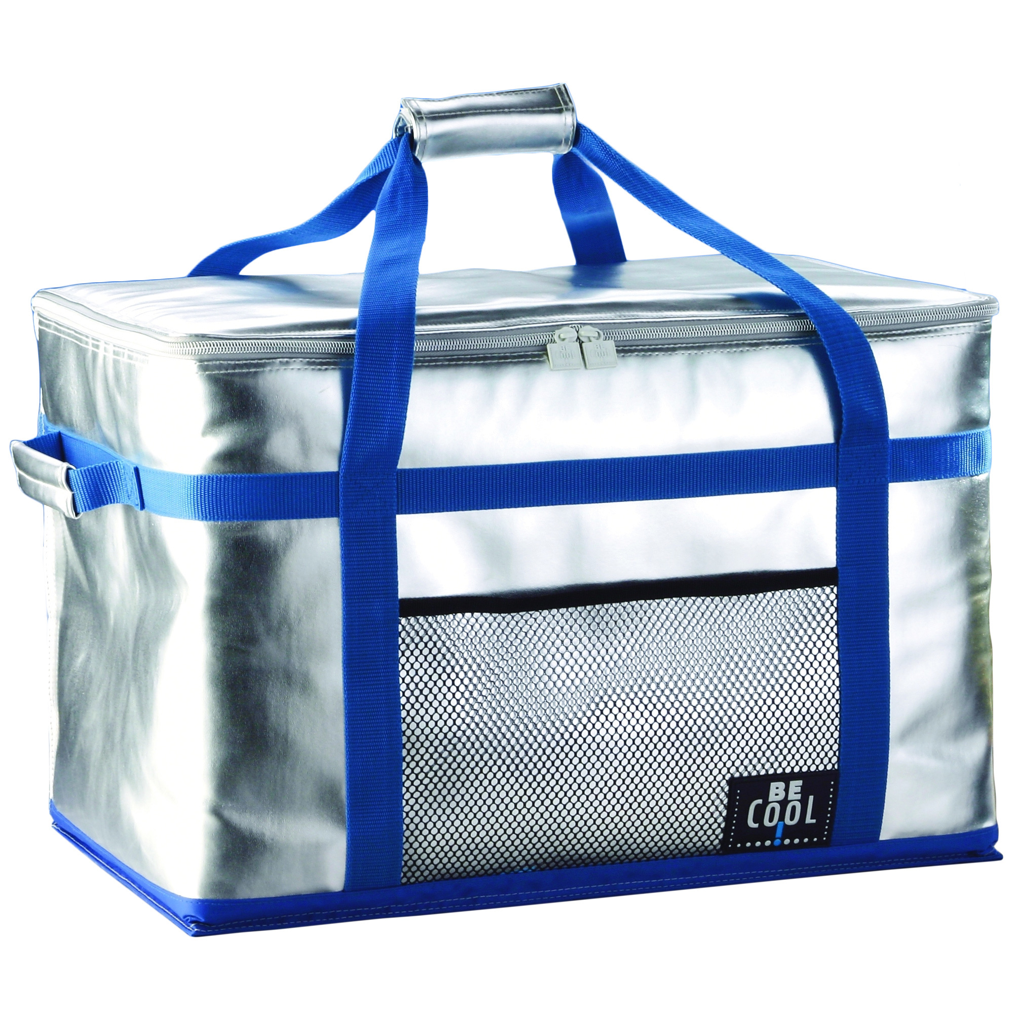 9 be cool silver blue lunch box