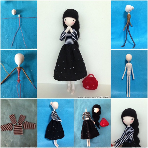 Cute mini doll with wire