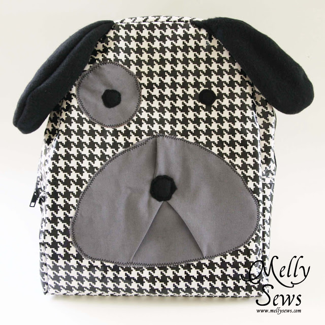 Houndstooth doggy backpack