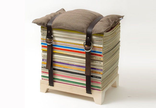 Magazine stack stool