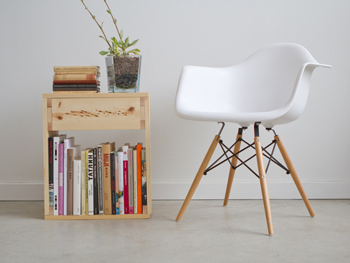 Simple wooden side table