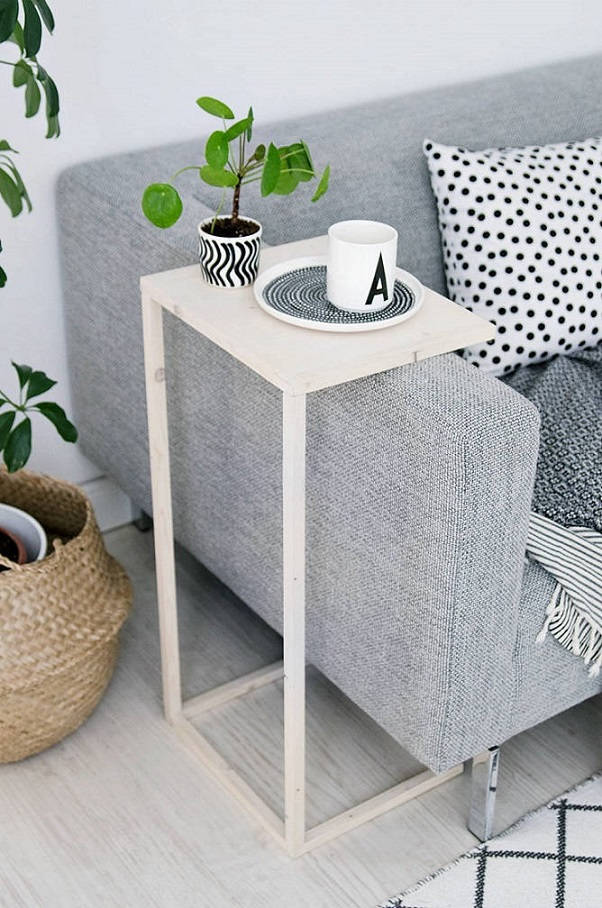 Space saving end table