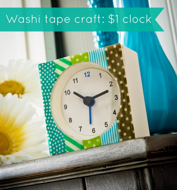 Washi tape clock