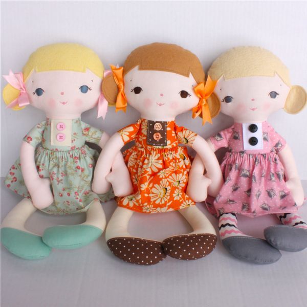 Whimsical rag dolls