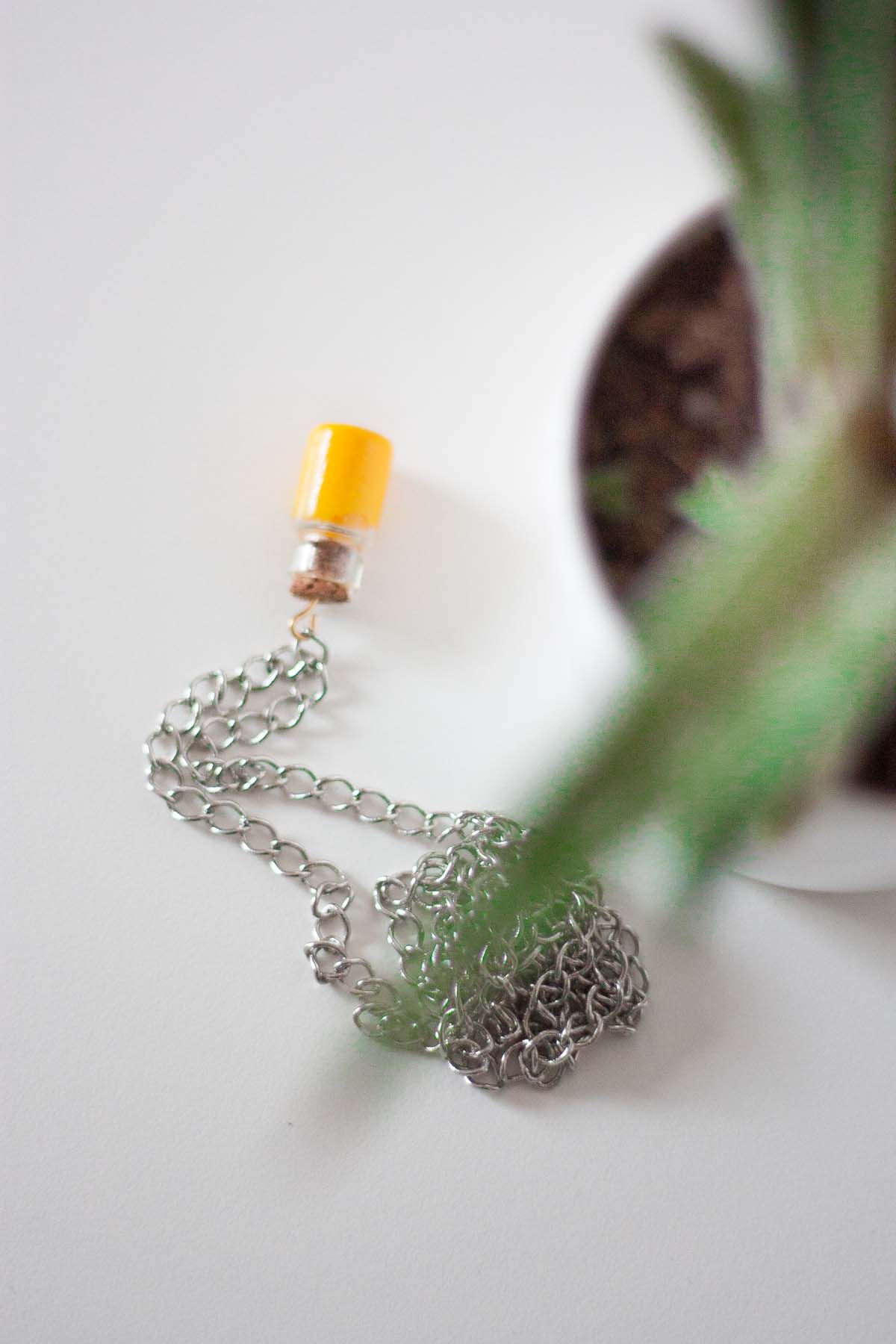 Diy mini bottle pendant necklace gift