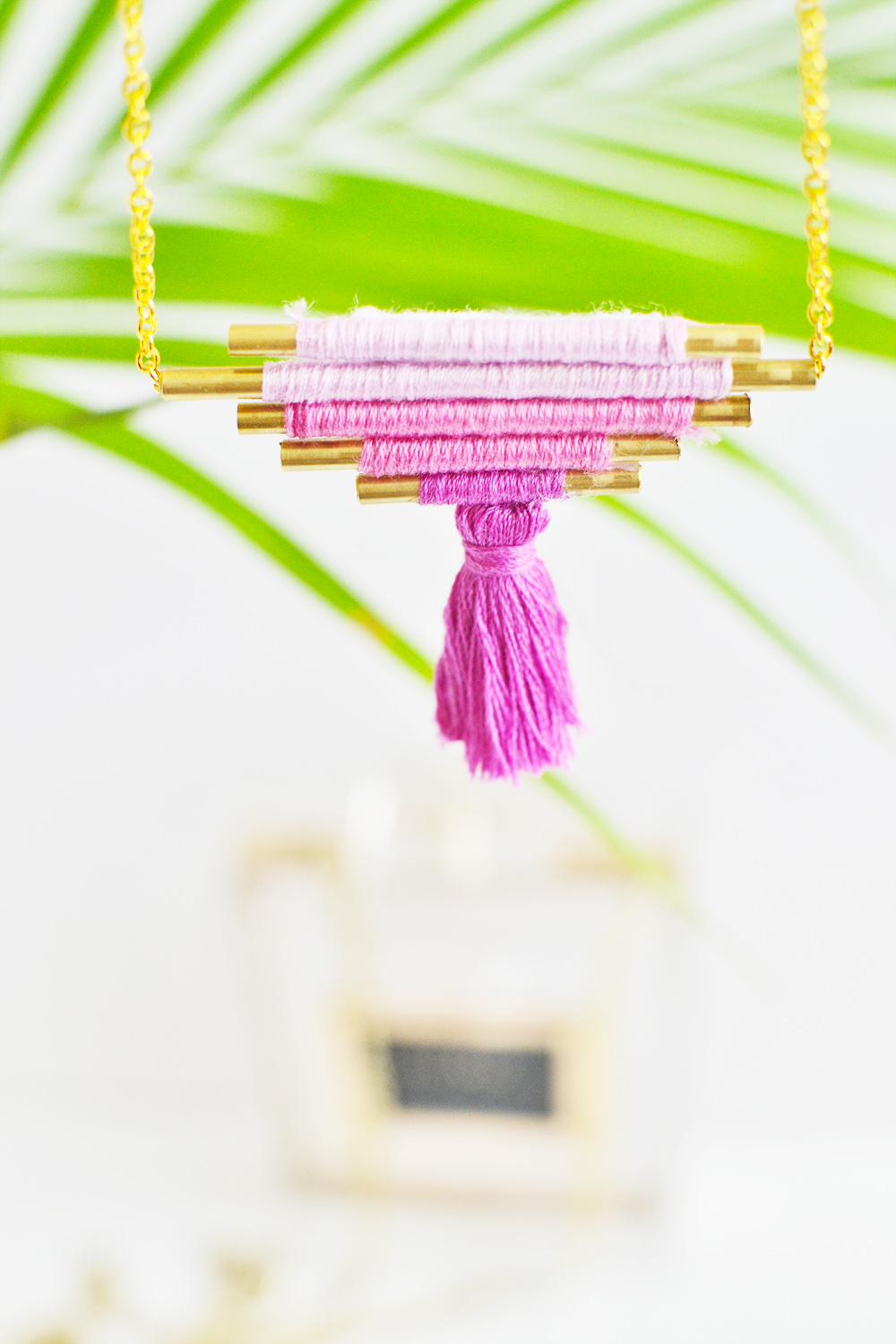 Diy ombre brass necklace 6