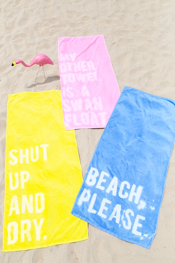 Diy graphic beach towel