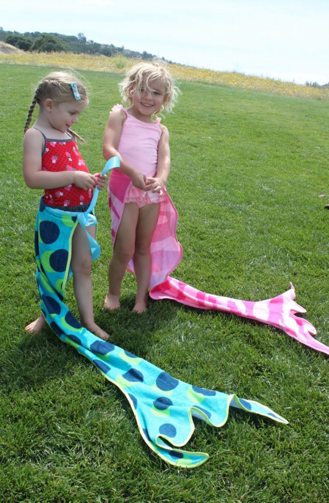 Mermaid tail towels