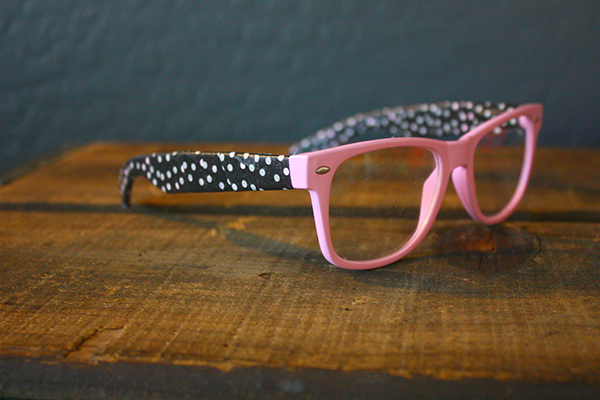 Pink polka dot glasses