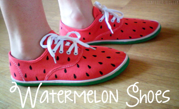 Watermelon sneakers diy