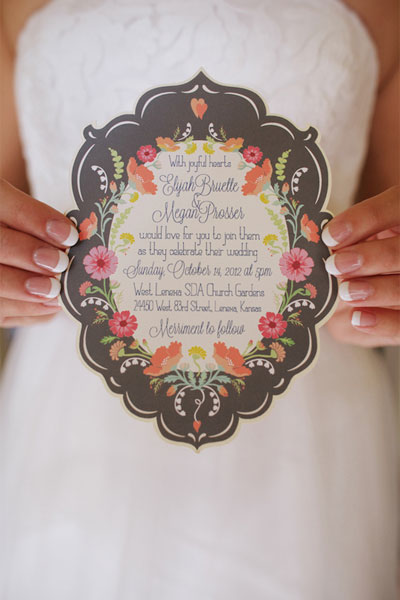 1 die cut wedding invitations