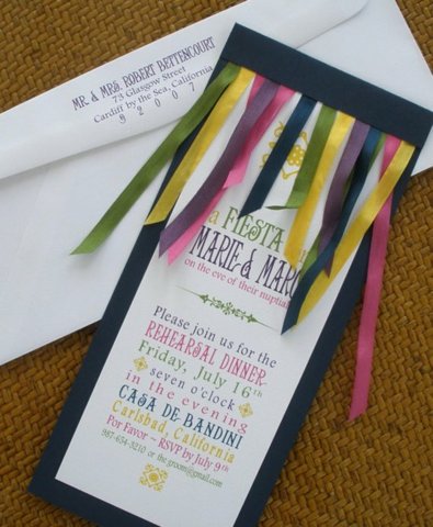 11 ribbon invitation