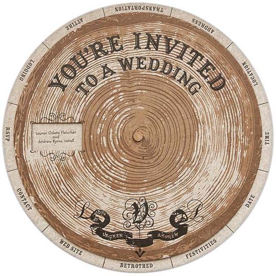 47 wooden wheel invite