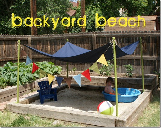 Backyard beach sandbox