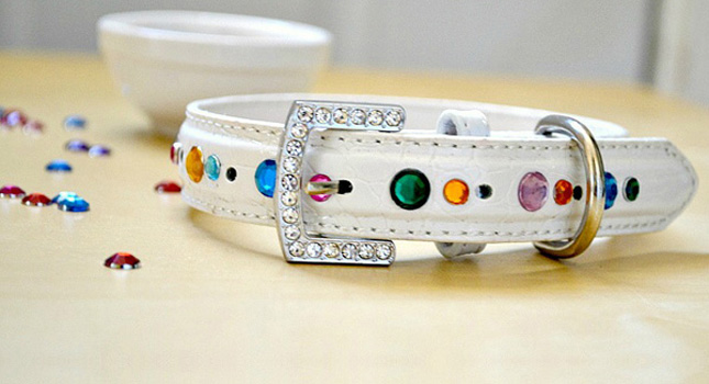 Blinged out rhinestone collar