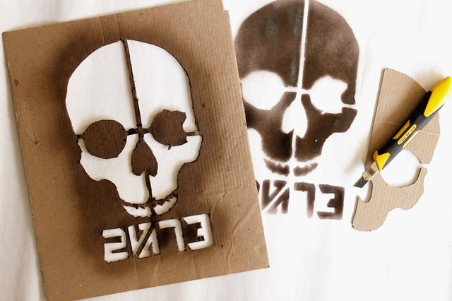 Cardboard stencils 15 Stencils Made From Unconventional Materials