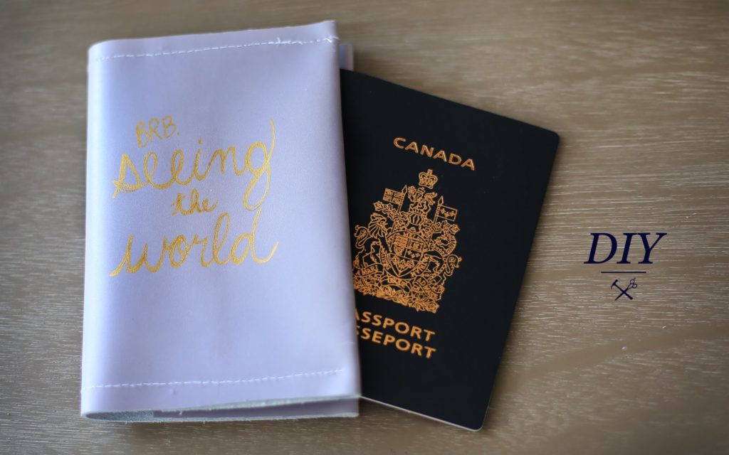 Cover with gold writing 1024x640 DIY Passport Cases That Will Keep Your Documents Safe