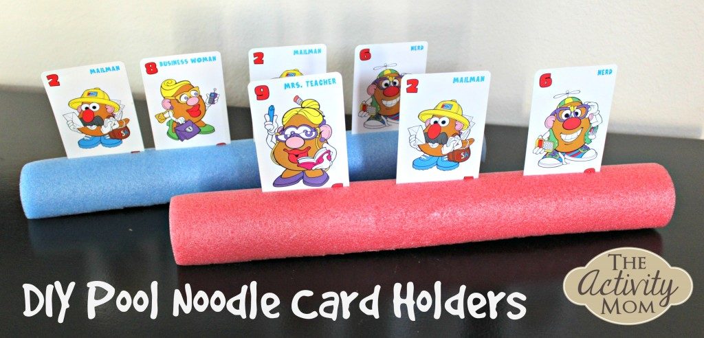 Diy pool noodle card holders
