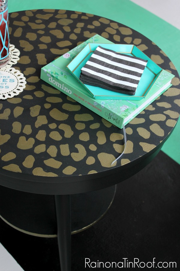 Diy leopard print table