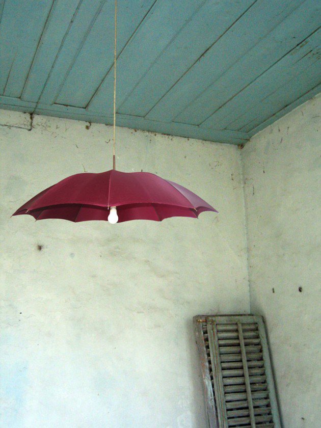 Single bulb umbrella lamp