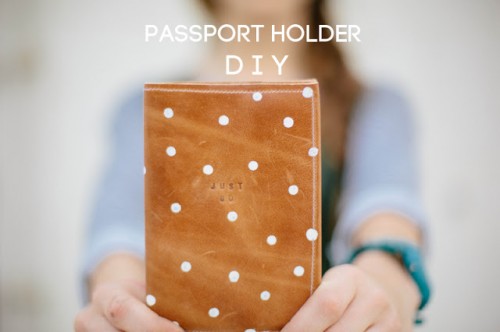 Stamped leather with polka dots