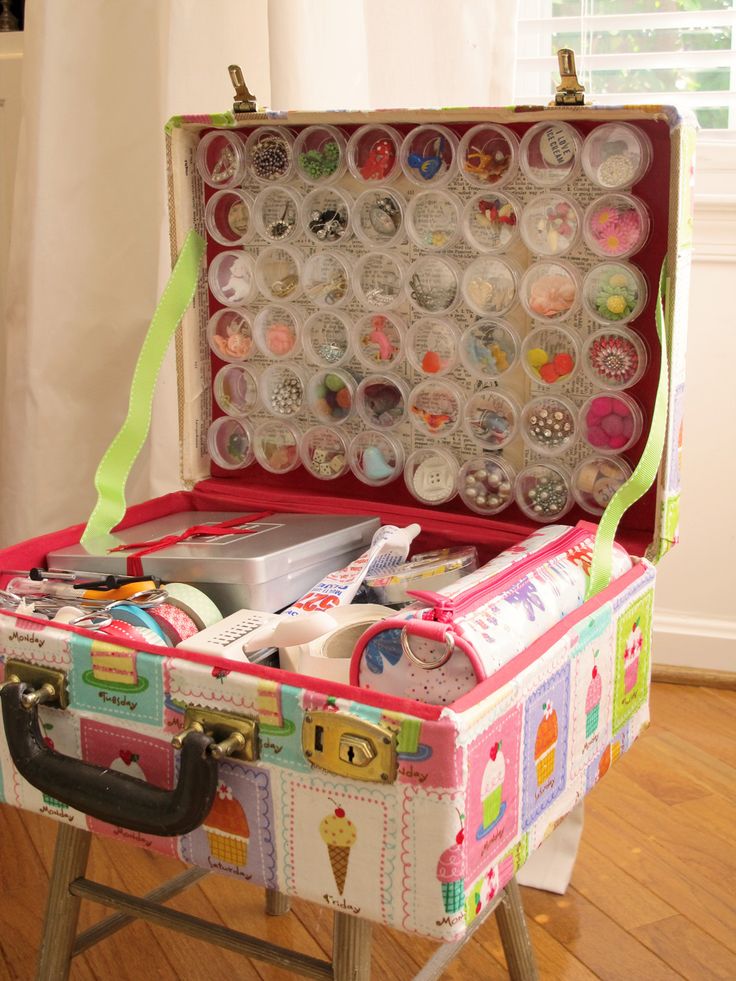 Suitcase craft storage