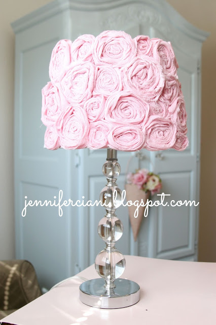 Diy pink rosette lampshade