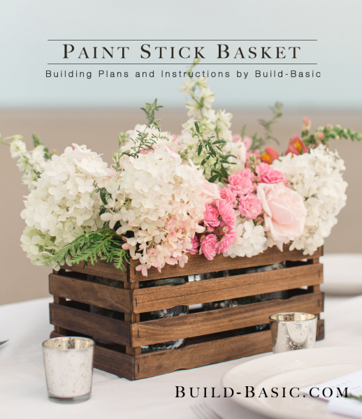 2 paint stick basket rustic box