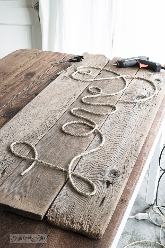 22 rustic rope and wood love sign