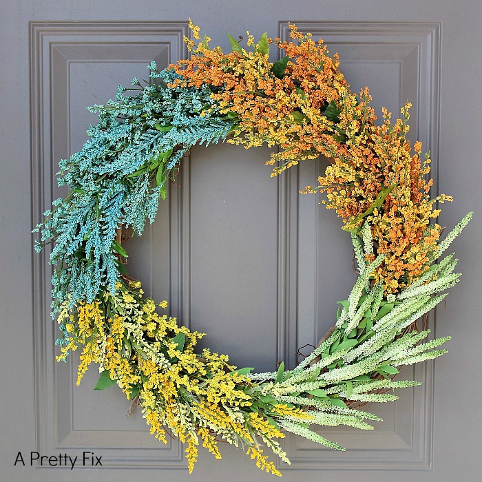 24 diy color blocked wreath