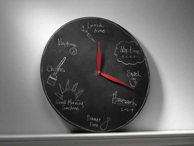 Customizable chalk activities clock