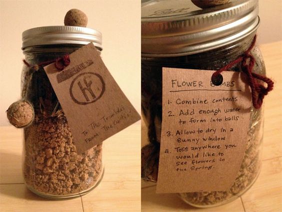 Diy seed bomb making kit in a jar