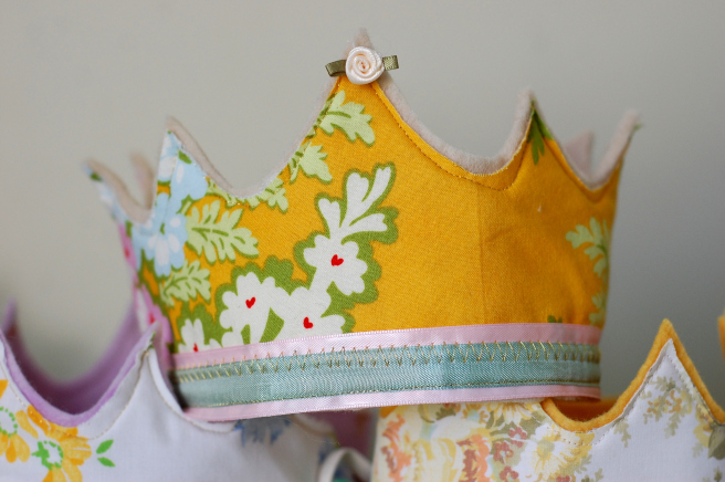 Fabric and ribbon crowns