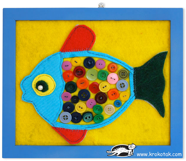 Felt and button fish 15 Fish Themed Crafts