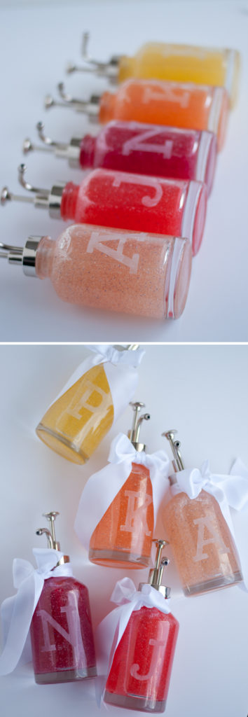 Glass etched soap dispenser 354x1024 Creative DIY Soap Dispensers