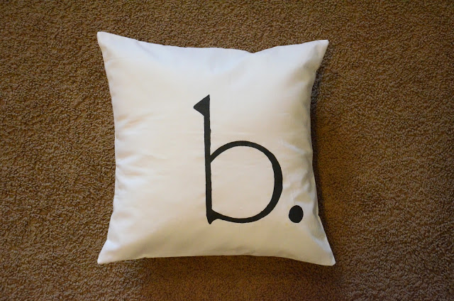 Monogrammed throw pillows