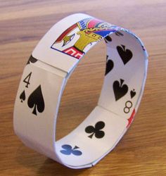 Playing card bracelet