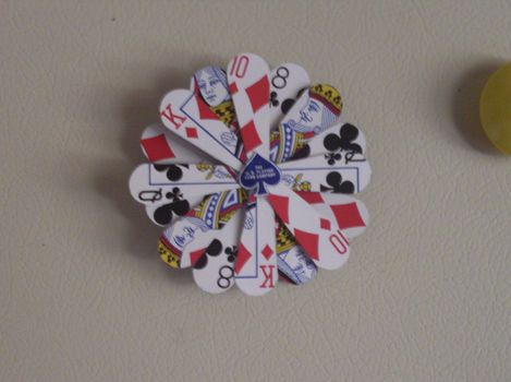 Playing card cut out magnet