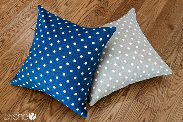 Quick pillows made from store bought napkins