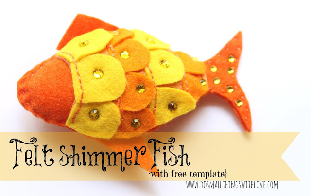 Rhinestoned felt fish plushie